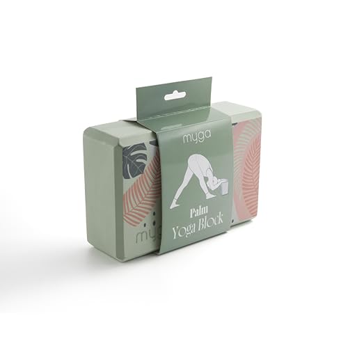 MYGA Yoga Block,Lightweight EVA Foam Yoga Brick,High Density Non-Slip Block for Yoga Poses, Pilates, Balance and Flexibility - color: Palm, size: One Size