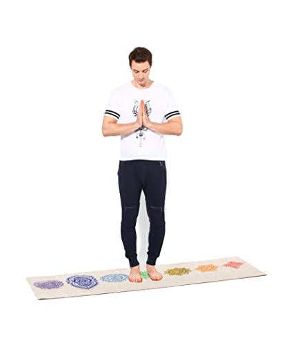 Shakti Warrior Pro Hemp Mat, Non Slip, 72 x 24 Inch, 3mm Thick - color: Chakra