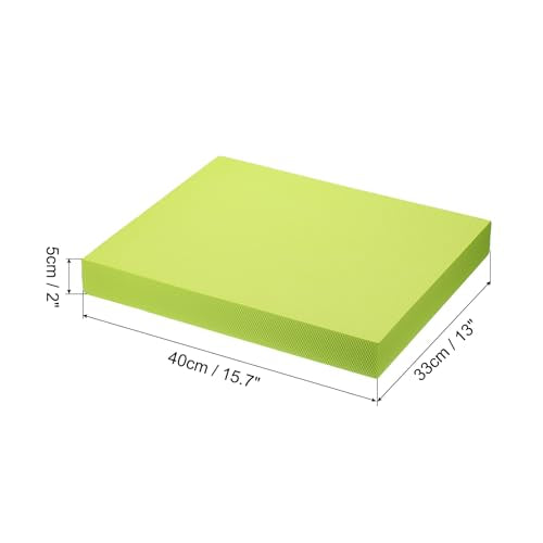 PATIKIL Balance Pad, Non-Slip TPE Foam Pad Cushion Exercise Yoga Mat Knee Pad for Fitness Stability Core Training Stretching - color: Lime Green