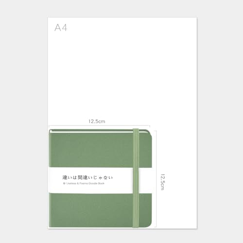 5x5" Sketchbook,Pocket Hardcover Notebooks,Sketch Books for Drawing Writing | 80gsm Blank Pages,96Sheet/192Pages,PU Leather Cover,Portable Small Size for Sketching,Diary Memo Planner.Sage Green - color: A-PU-Sage Green