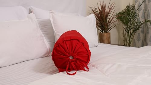 Bolster removable cover cotton (Burgundy, 6" x 16" (15cm x 40 cm)) - size: 6" x 16" (15cm x 40 cm)