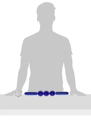 Point Relief 30-1991 Massage Bar, 3 Balls, 6 cm x 42 cm, Blue - size: 3 Balls