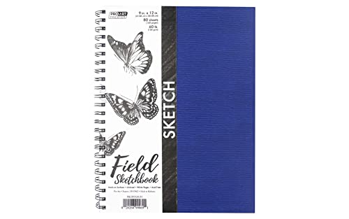 Pro Art Premium Sketch Book 9"x12" 80 Sheets, 60#, Wire, Sketch Book, Sketchbook, Drawing Pad, Pad, Drawing Paper, Art Book, Paper, Sketchbook for - color: 9x12 Wire