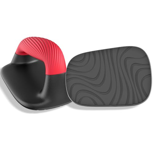 Kipika Push Up Bars, Pushup Stands, Anti-Slip Soft Plastic Push Up Handles, Bottom Anti-Slip Pad, Strength Training Equipment, Perfect for Floor Workout Exercise - color: C: Black & Red
