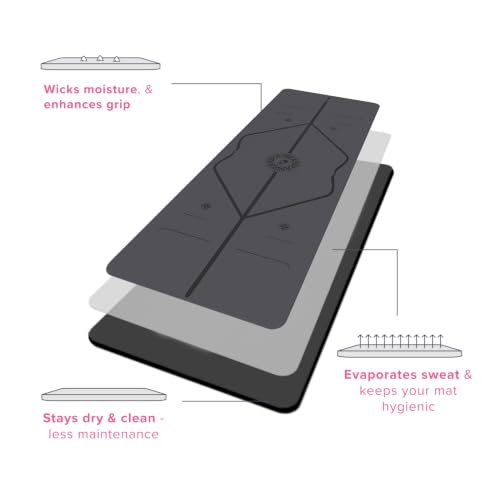 Liforme Special Yoga Mat - Patented Alignment Design, Ultimate Grip - color: Gray