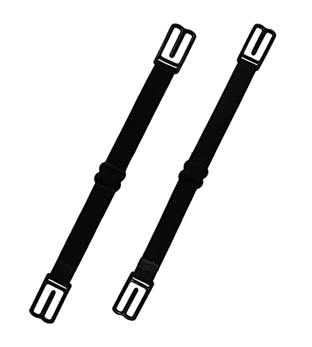 Women's Bra Strap Clips Holder Non-slip Adjustable Elastic - color: Black