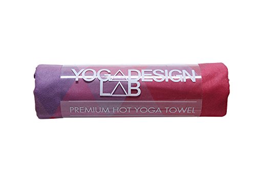 Yoga Design LAB | The HOT Yoga Towel | Premium Non Slip Colorful Towel | Designed in Bali | Eco Printed + Quick Dry + Mat Sized | Ideal for Hot Yoga, Bikram, Ashtanga, Sport, Travel
