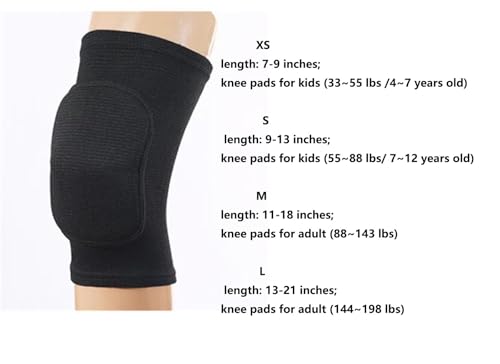 YYaaloa Knee Pads for Women, Soft Dance Knee Pads Wrestling Knee Pads Volleyball, Dancing, Football, Yoga, Basketball, and Skating Work Flexible Elastic Knee Support (Black, Large) - color: Black, size: Large