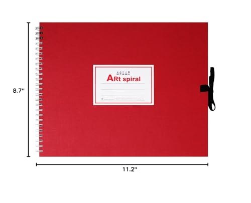 Maruman Art Spiral Sketch Book, F3, 8.74" x 11.26", 24 Sheets, Red | Drawing Pad With Acid-Free Art Paper & Twin-Wire Binding, Premium Drawing Paper Sketchbook, Sketch Pad Made in Japan - color: Red, size: F3 (8.74" x 11.26")