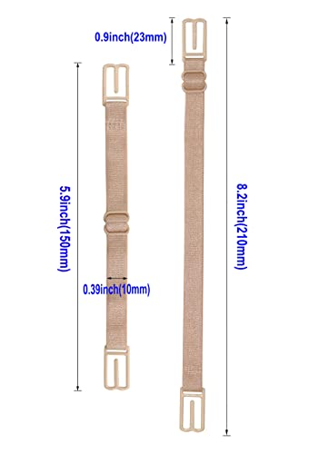 Women's Bra Strap Clips Holder Non-slip Adjustable Elastic - color: Beige, White, Black