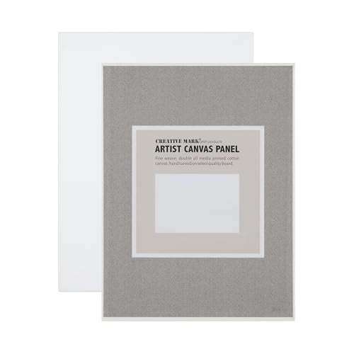 Creative Mark Cotton Canvas Panels 4x8" - 12 Pack - Professional Quality Fine Weave Acrylic Primed Artist Canvas Boards for Painting, Acrylics, Studios, & More - size: 4x8" - 12 Pack