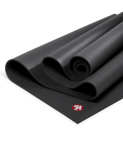 Manduka PROlite Yoga Mat 4.7mm | Lifetime Durability | Hygienic Construction | Teacher Approved - color: Black, size: 79" x 30"