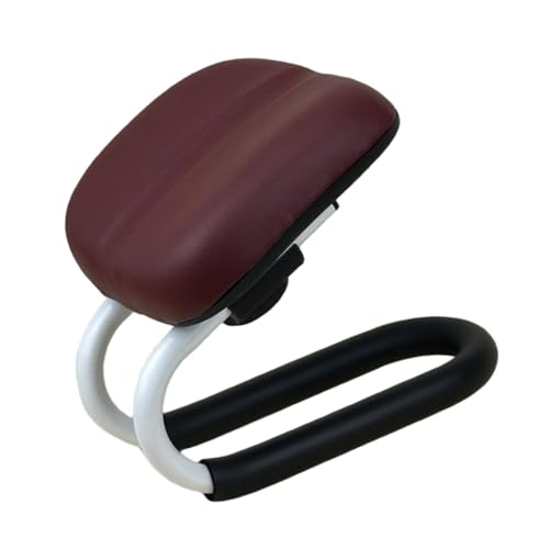 Meditation Bench, Adjustable Height Kneeling Stool with Thick Cushion, Deep Red Seiza Chair for Yoga Zen Prayer Practice - color: Deep Red