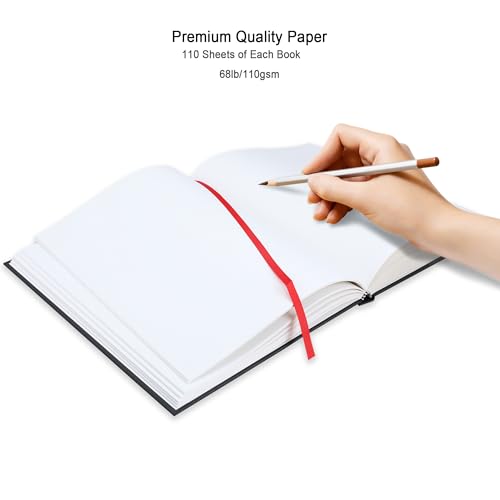 Kalour Hardcover Sketch Book,8-1/2 inch x 11 inch, 110-Sheets (68lb/110gsm),Acid Free Art Sketchbook, Artistic Drawing Painting Writing Paper for Adults Beginners Artists