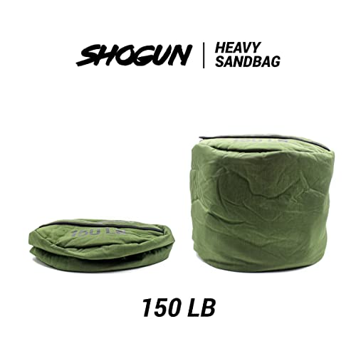 Shogun Sandbags for Working Out – Heavy Duty Workout Sandbag for Weight Training, Cross Training, Strongman, Fitness & Military Use – Adjustable Exercise Sand Bags for Full Body Training - color: Green, size: 150 LB