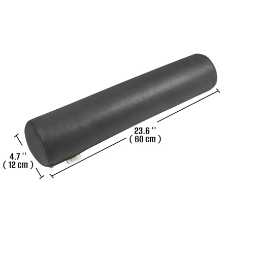 2 Pack Neck Roll Pillow, High-Density Foam Cylinder Bolster Pillow for Neck, Back & Lumbar Support, Ergonomic Round Pillow for Side Sleepers, Sleeping, Removable Washable Cover (4.7''x23.6'' Black) - color: Black, size: 23.6x4.7IN