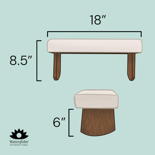 Meditation Bench (NAT. White), Seiza, Sustainable Acacia Wood with Curved Bottom Edges for The Perfect Posture, Meditation Stool, Prayer Bench, Meditation Chair, Yoga Stool - color: Natural White