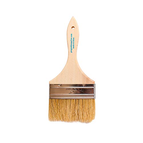 Pro Grade 4" Chip Brushes, Disposable Paint Brushes, for Sealers, 36 Pack | Natural bristle, wood handle | Contractor Pack | For Deck Stain & Fence Stain | Cabinets, Furniture, Fences
