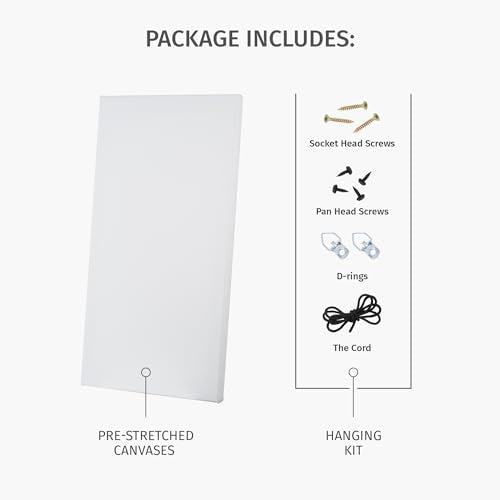 Value Pack of 1 Stretched Canvas 9x18 inch, 3/4 (0.75) inch deep for Your Paintings/Artwork/Wall Art/Wall Decor (Pack of 1 Canvas, 9 x 18 inch, Portrait) - size: 9 x 18 inch, style: Pack of 1