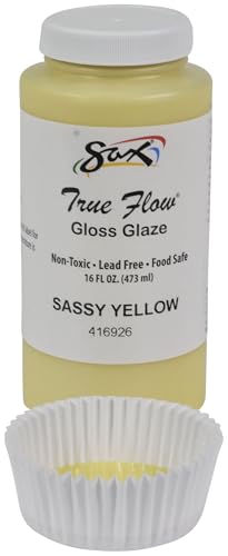 Sax True Flow Gloss Glaze - 1 Pint - Sassy Yellow - color: Sassy Yellow