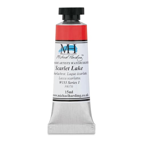 Michael Harding Professional Watercolors - 15ml Tubes (Scarlet Lake)