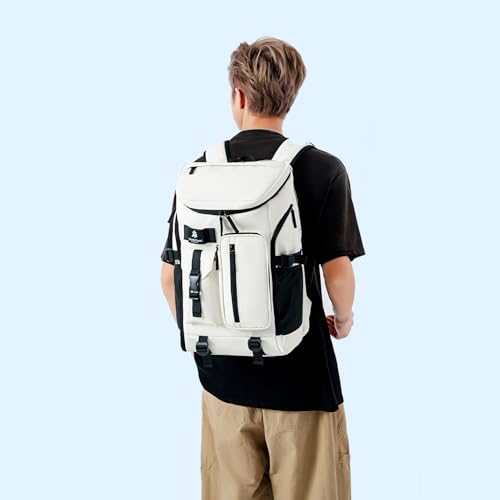 Kalesi Gym Duffle Bag Backpack 4-Way Waterproof with Shoes Compartment for travel Sport Hiking laptop - color: 02-wood Color