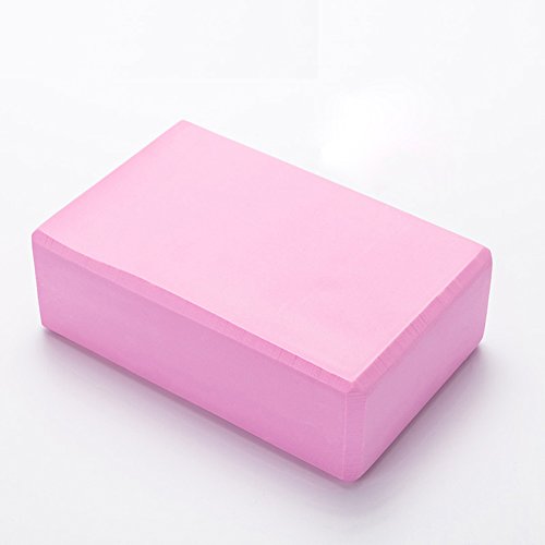 Set of 2 Yoga Blocks EVA Foam Exercise Bricks Provides Stability Balance and Support Improve Strength - 9 x 6x 3 inches - color: Pink