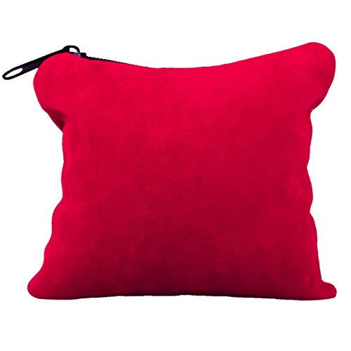 SUNYIK Natural Red Jasper Tumbled Chips Stones with Root Chakra Pillow | 0.5LB/230g Crushed Crystal Quartz Chips for 7 Chakra Healing Meditation Yoga Reiki Energy Balancing - color: Red/Red