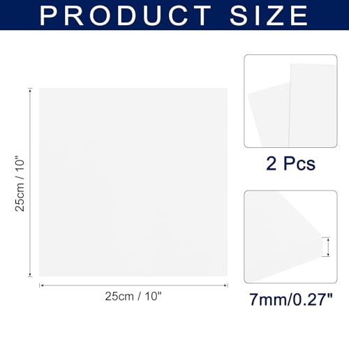 MECCANIXITY Foam Sheets Crafts 10x10 Inch 7mm EVA Craft Foam Paper Foam Sheets for Crafts Projects DIY Cosplay Modeling, White, 2 Sheets - color: White, size: 7mm