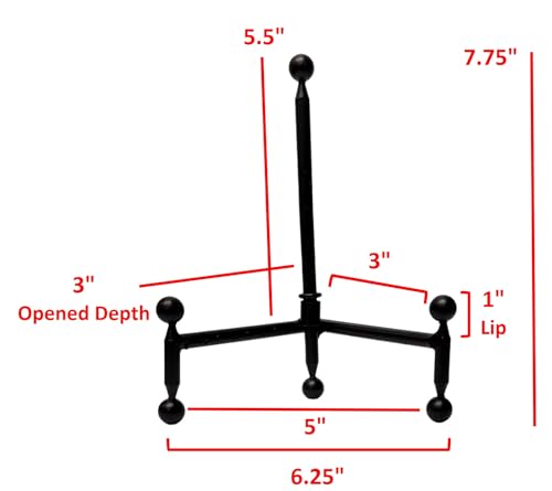 TRIPAR Modern Tripod Easel Display, Black Finish, Lightweight & Durable Design, Perfect for Displaying Pictures, Artwork, Plates, Tiles, & More, 8 Inch - size: 8 Inch