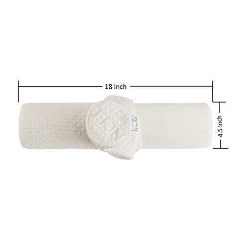 Support Neck Roll Pillow - Cervical Bolster with Comfort Memory Foam Support for Spine, Neck, Back, Lumbar - Removable Washable Soft Cover- 18 x 4.5 inch for Stress Pain Relief - size: 18"x4.5" Pillow