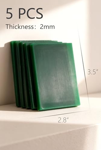 Fayelume 5PCS 2mm Jewelry Wax Sheet, Sliced Carving Modeling Wax, Museum Carving Wax Pen, Engraving Making Accessory for Jewelry Patterns (70 x 90 mm)