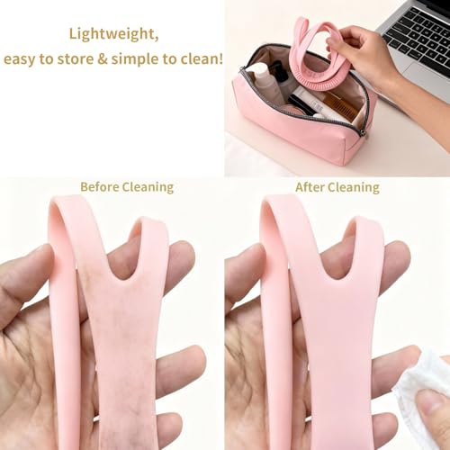 Figure 8 Resistance Bands for Home Workout, Exercise Straps with Handles for Yoga Pilates Stretching & Therapy, 15/25LB Pull Up Assist Arm Leg Wrist Hip Strength, Equipment for Women Men