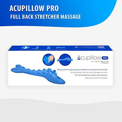 Full Back Stretch Massage Trigger Point Chiropractic Pillow by Acupillow Pro - Cervical and Lumbar Traction Stretcher Device - Myofascial Release of Pressure Point - Neck and Back Pain - style: Pro