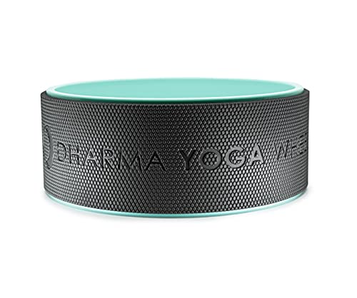 Dharma Yoga Wheel Basic - Spine Roller and Back Ring, Stretches Ligaments, Muscles with Foam Padding for Deeper Poses | Yogic Stretching and Alignment with Circle Design