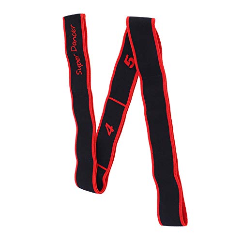 Stretch Band, 8 Loops Elastic Exercise Band for Ballet Dance Gymnastics Training(Red)