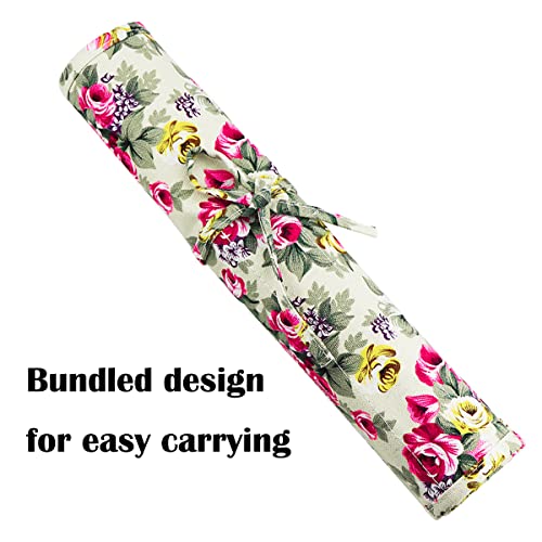 22 Slot Canvas Art Paint Brush Holder Canvas brush pouch Watercolor Paintbrushes Roll-Up Case Bag for Artist Watercolor Oil Paint Brush - color: Style-3