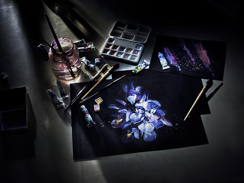 Van Gogh Watercolor Paper Pad, 140lb., Black Paper, 12 Sheets, 8.3" x 11.7" / A4 - color: Black, size: A4