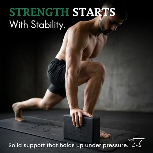 Men’s Yoga Block – High-Density EVA Foam, Non-Slip, Durable Support for Yoga & Fitness, Black