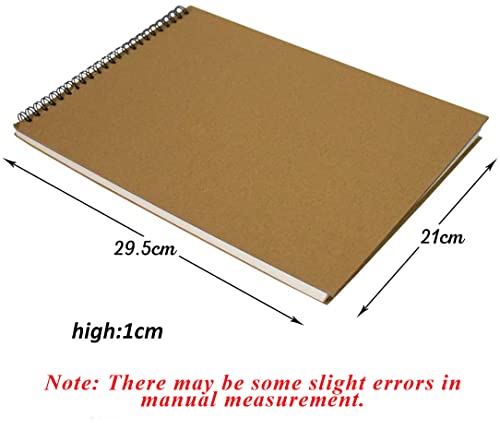 Marte Vanci Hardcover Sketch Book 8.5" x 11" Sketch Drawing Pad with Spiral Bound Drawing Pads for Artists Sketching Drawing, Notebooks (Top Turn Over Type, 30 Sheets) - color: Top Turn Over Type, size: 30 sheets