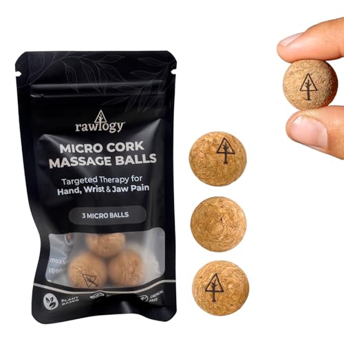 Travel Cork Massage Ball | Lightweight, Sustainable Alternative to Lacrosse Ball for Muscle Pain Relief (Extra Small 0.75 Inch (Pack of 3), Sanded Cork) - size: Extra Small 0.75 Inch (Pack of 3)