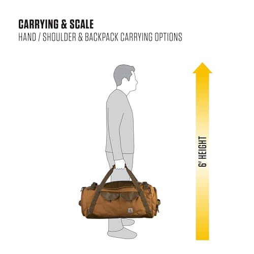 Carhartt Heavy Haul Utility Duffel Bag's, Water-Resistant Packable Bag for Jobsite, Gym, and Travel - color: Black, style: 55l