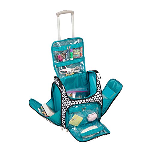 Handy Sandy Crafter’s Tote Bag Organizer, Storage Bag for Craft Supply, and Scrapbooking Carrier w/Handle and Wheels - color: Medical