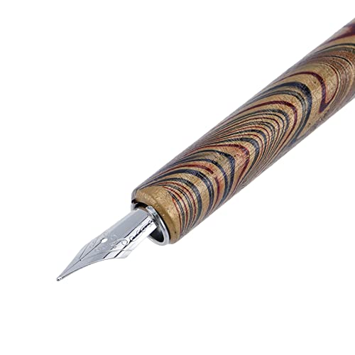 Wooden Dip Pen Set for Calligraphy Writing Painting, Dark Gold | Drawing Dip Pen, with 7 Nibs