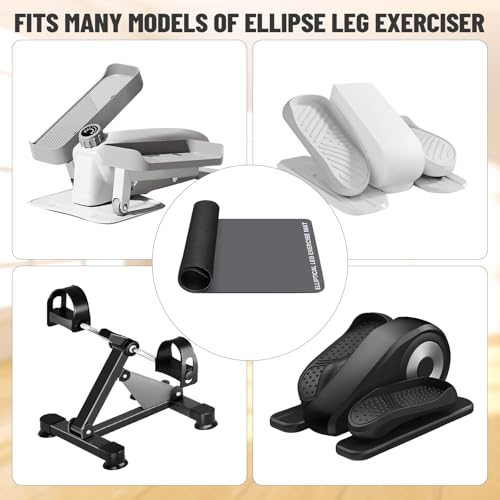 Under Desk Elliptical Mat - Non-Slip Exercise Equipment for Peloton Bike, Small Exercise Mat for Desk Workout Equipment - color: Grey 1 Pc