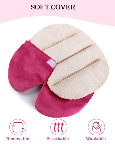 Weighted Sinus Mask, Warm Cold Compress Eye Mask for Dry Eyes, Migraine, Sinus Pressure Relief, Stress, Eye Pillow Microwavable Face Heating Pad for Puffy Eyes, Self-Care Gifts for Women - style: Face Pad-2