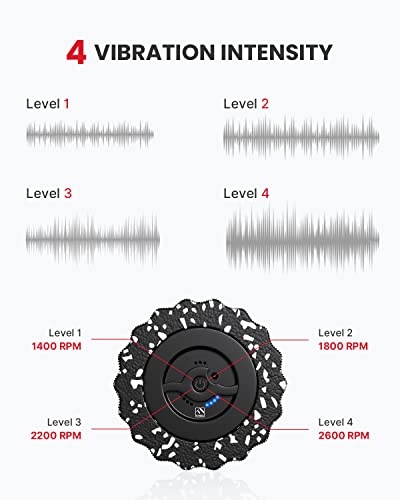 FITINDEX Vibrating Foam Roller for Exercise,4 Vibration Speeds,Rechargeable | Electric Textured Roller for Deep Tissue Massage, High-Density EVA Foam for Back, Legs & Shoulders, Portable, Pre-Workout - color: Black