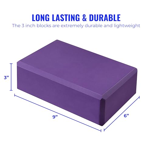 3in Foam Bulk Yoga Blocks, 10 Pack - color: Purple