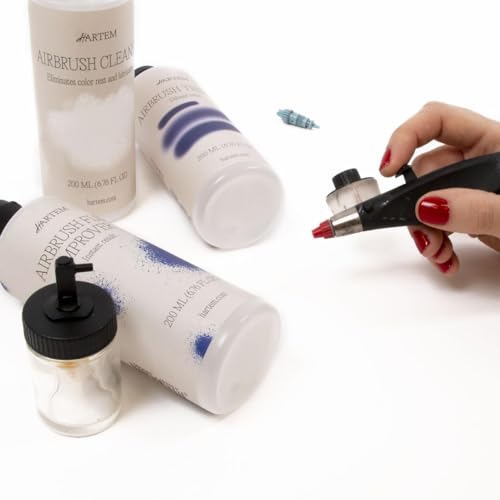 Hartem - Airbrush Cleaner 200 ml (6.76 Fl Oz) with Anti-Spill Cap | Removes Dried Paint, Prevents Clogging and Lubricates Airbrush Mechanisms Without Deterioration - size: Airbrush Cleaner 200ml (6.76 Fl Oz)