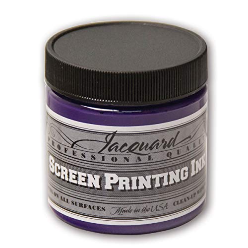 Jacquard Professional Screen Print Ink, Water-Soluable, 4oz Jar, Opaque Violet (127)